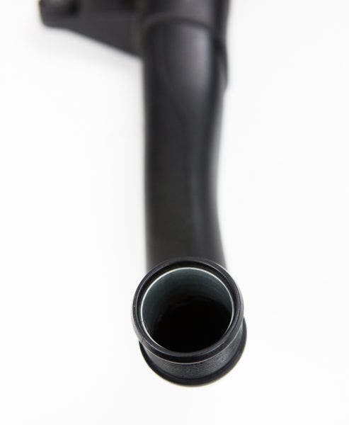 In addition to the plastic construction, the hot-side piping is also full bends and varying diameters, which is not great for keeping your charged air cool.