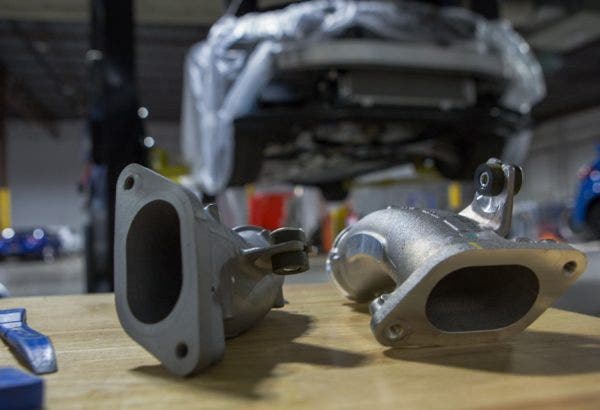 One of the main objectives in our quest for an improved intercooling system is to remove restrictions. The stock piping couplers proved to create a decent bottleneck, and were rendered obsolete by our new end-tank design.