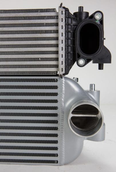 It's always important that the full core is used. In addition to the extra rows stacked on top of our core, we're also incorporating an air diverter to ensure we're efficiently making use of the extra space in the core.