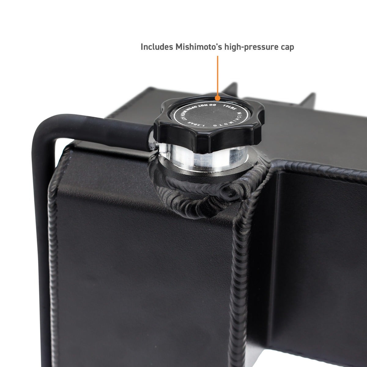Photo highlighting the high-pressure cap that comes included with the reservoir tank.
